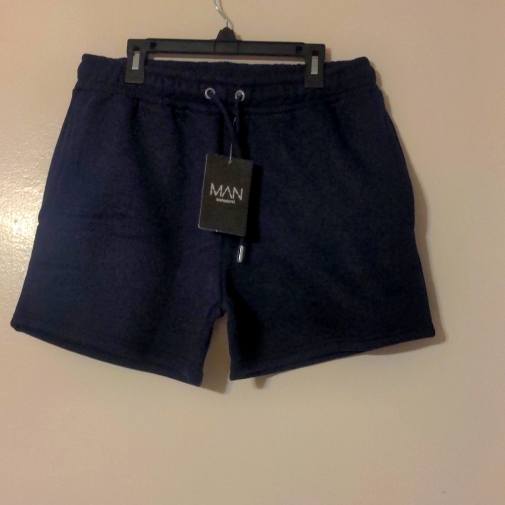 2 Boohooman basic short length jersey shorts
